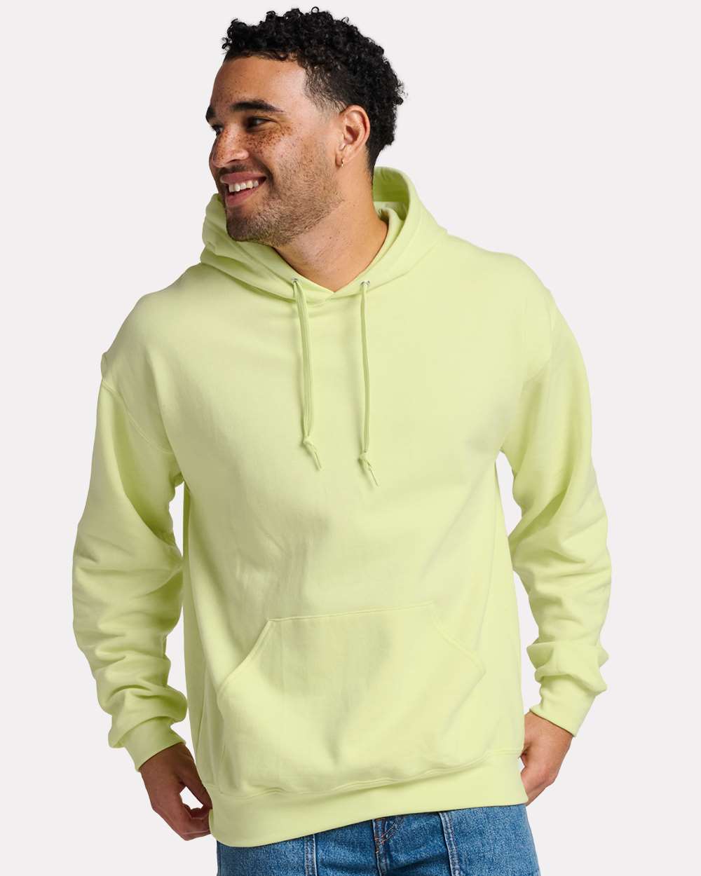 Unisex Ultimate CVC Hooded Sweatshirt - OnModelFront - B01835173 - Celery Juice