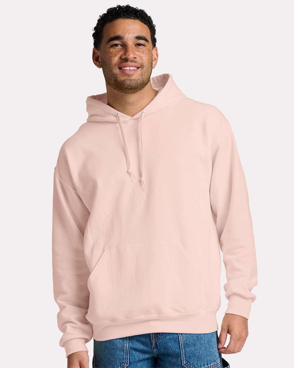 Unisex Ultimate CVC Hooded Sweatshirt - OnModelFront - B01835303 - Blush Pink