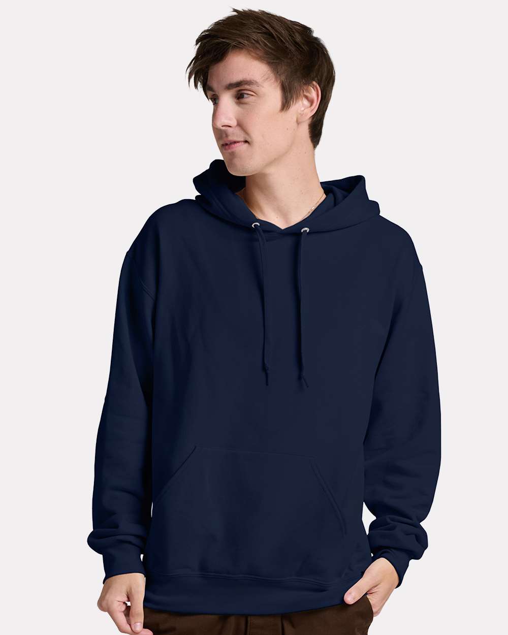 Unisex Ultimate CVC Hooded Sweatshirt - OnModelFront - B01835653 - J. Navy