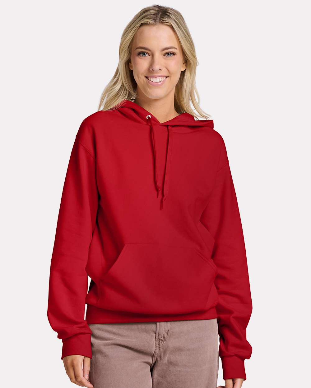 Unisex Ultimate CVC Hooded Sweatshirt - OnModelFront - B01835703 - True Red