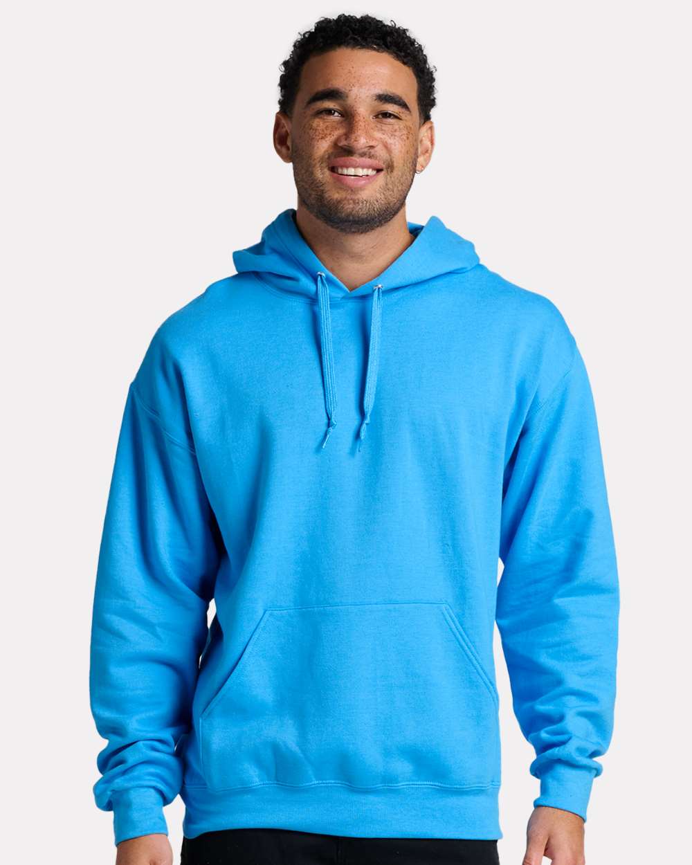 Unisex Ultimate CVC Hooded Sweatshirt - OnModelFront - B01835813 - Soul Blue Heather