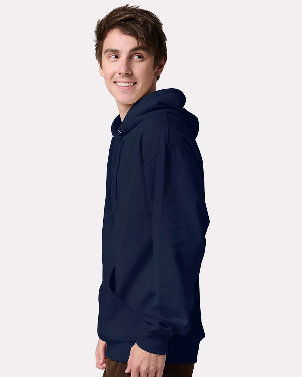 Unisex Ultimate CVC Hooded Sweatshirt - OnModelSide - B01835653 - J. Navy