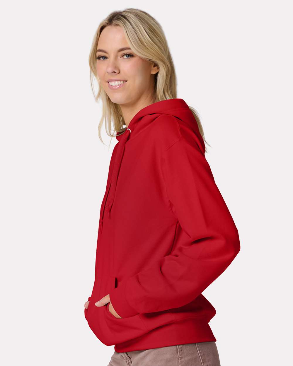 Unisex Ultimate CVC Hooded Sweatshirt - OnModelSide - B01835703 - True Red