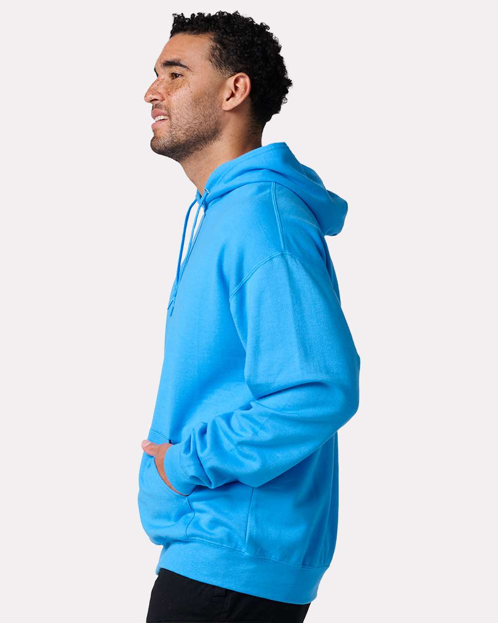 Unisex Ultimate CVC Hooded Sweatshirt - OnModelSide - B01835813 - Soul Blue Heather