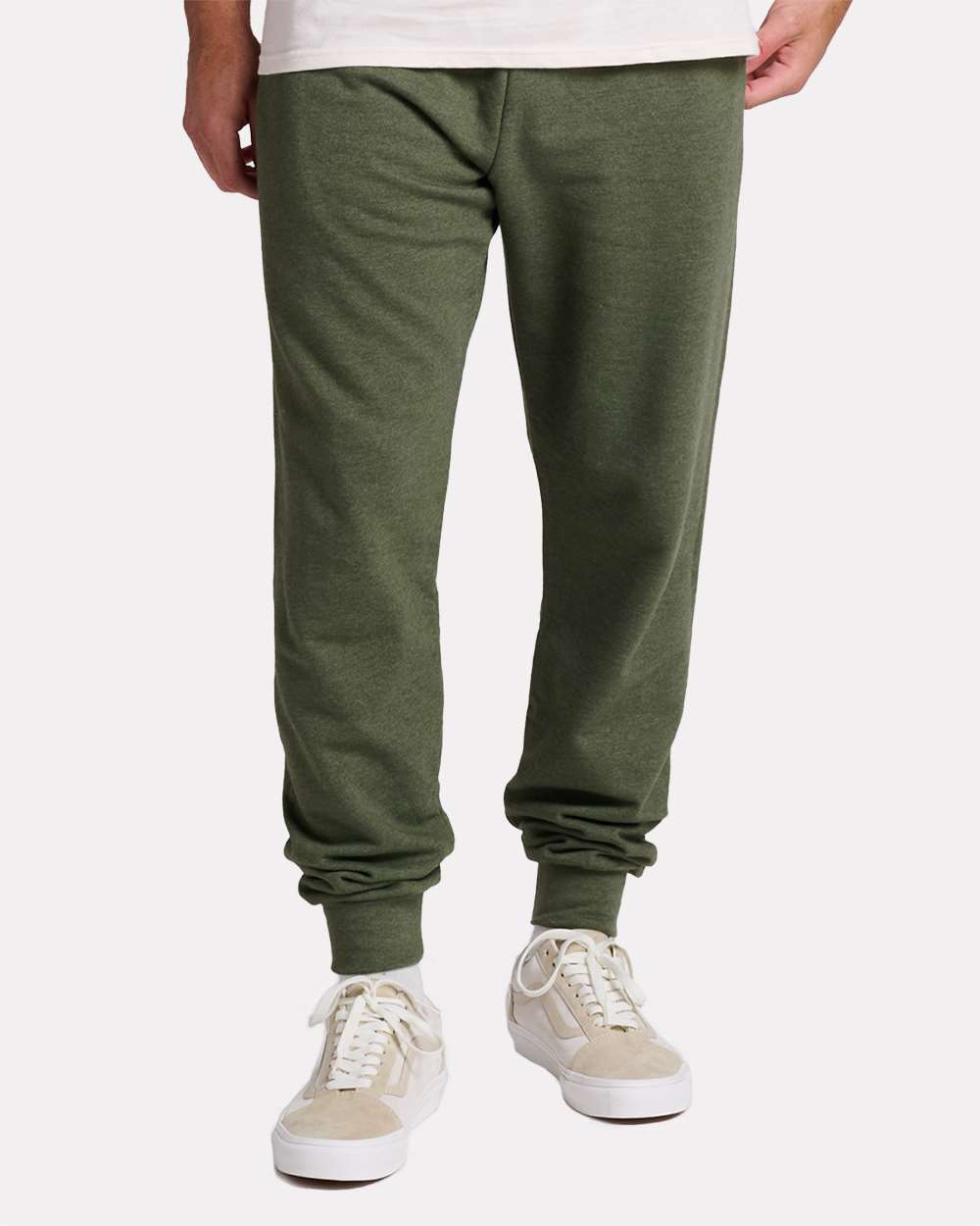 Unisex Ultimate CVC Jogger - OnModelFront - B01935543 - Military Green Heather