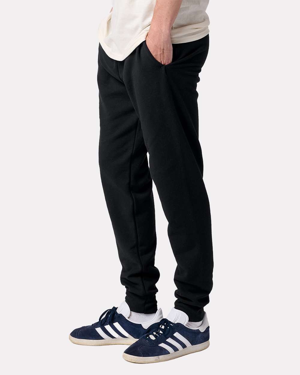 Unisex Ultimate CVC Jogger - OnModelSide - B01935503 - Black Ink