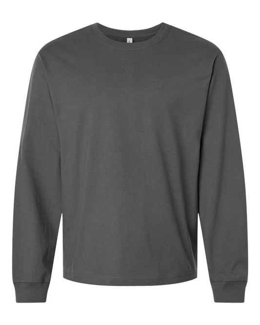 Unisex 7.5 oz Heavyweight Long Sleeve Tee - Front - B06706092 - Asphalt