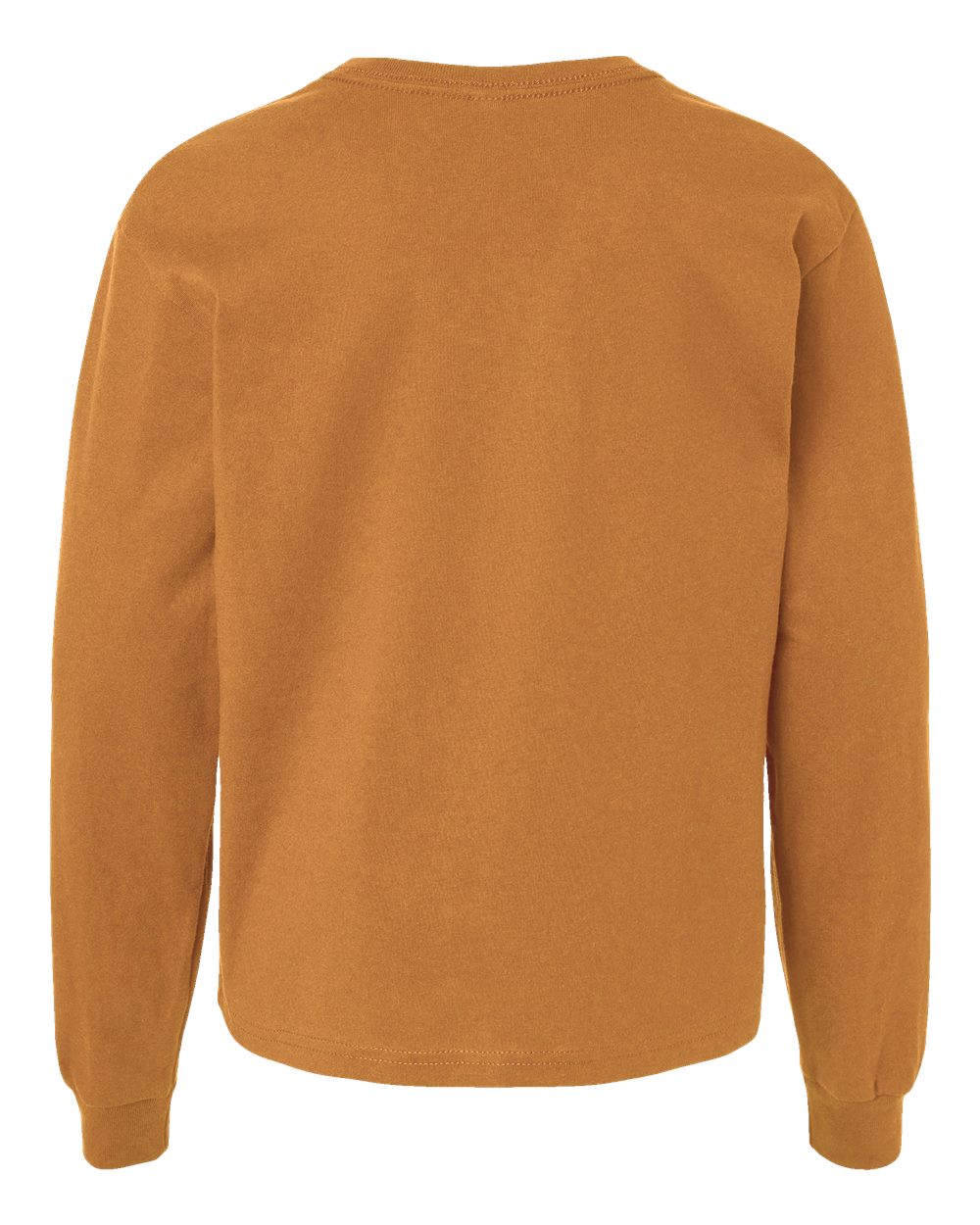 Youth 6oz. Heavyweight Long Sleeve Tee - Back - B08106103 - Toast