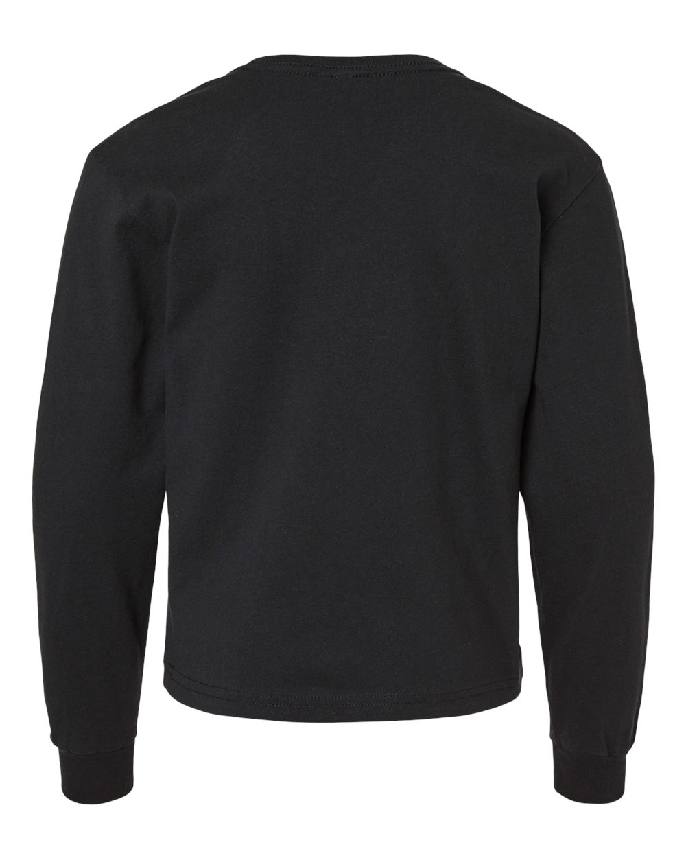 Youth 6oz. Heavyweight Long Sleeve Tee - Back - B08106493 - Vintage Black