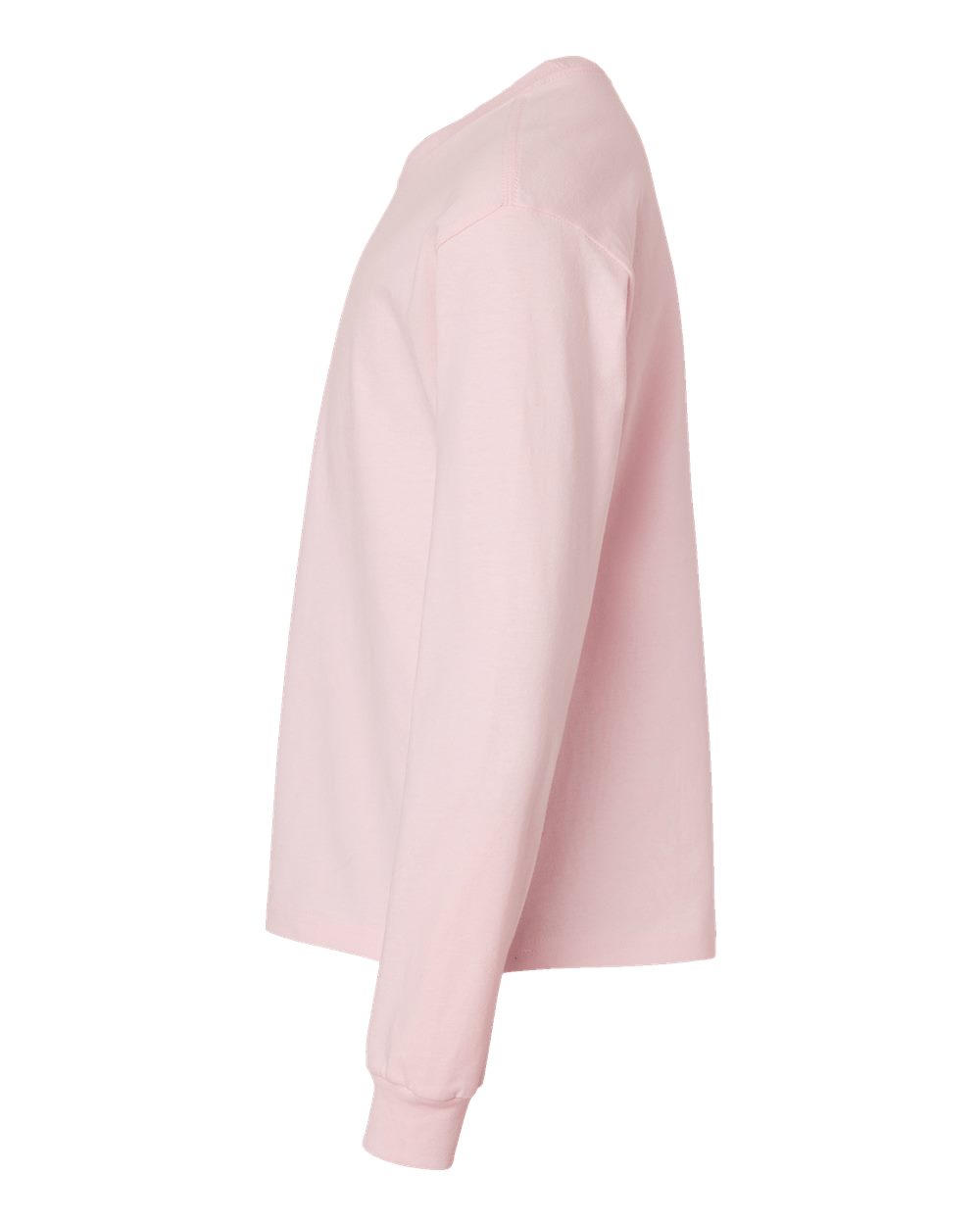 Youth 6oz. Heavyweight Long Sleeve Tee - DirectSide - B08106463 - Soft Pink