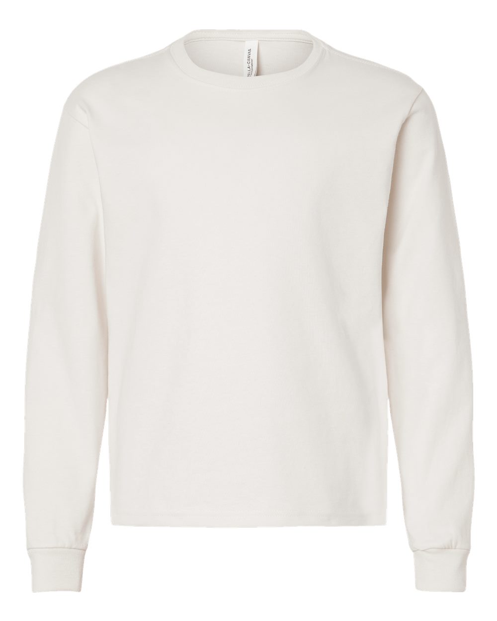 Youth 6oz. Heavyweight Long Sleeve Tee - Front - B08106013 - Vintage White