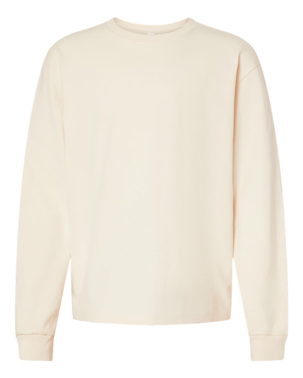 Youth 6oz. Heavyweight Long Sleeve Tee - Front - B08106243 - Natural