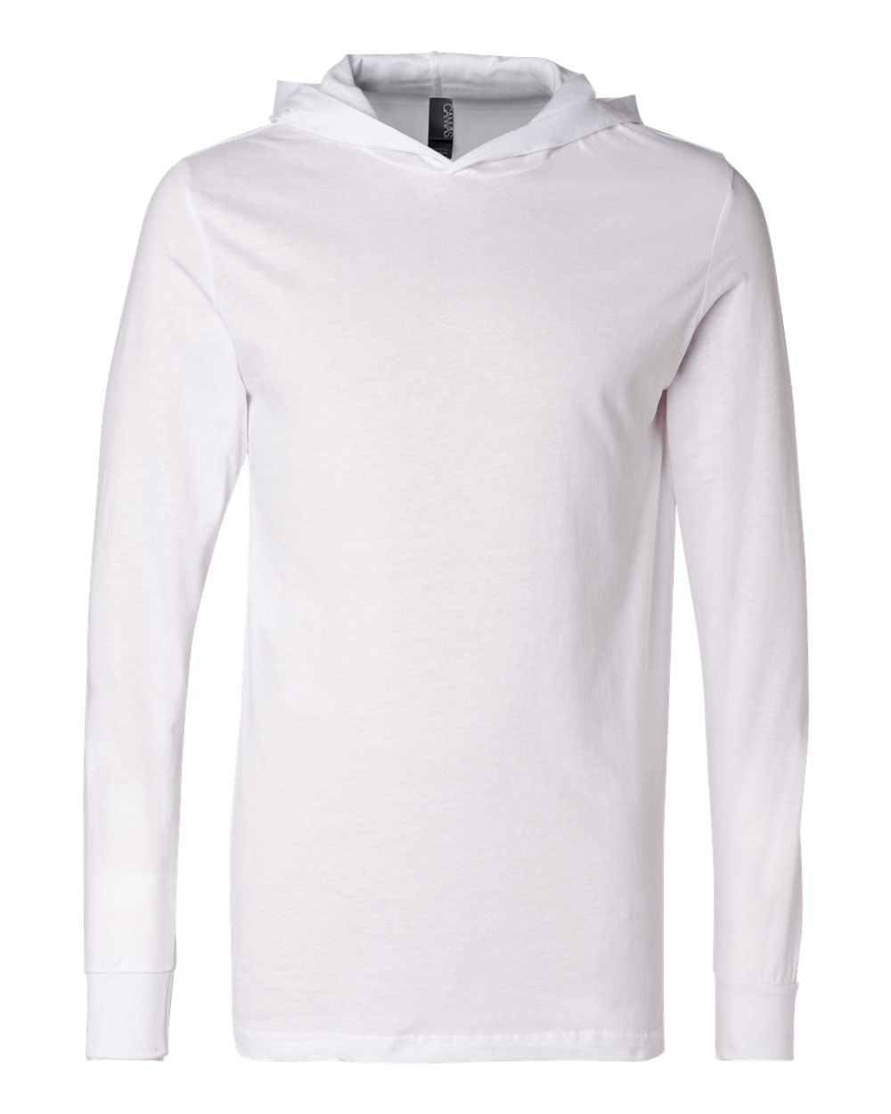 Unisex Jersey Hooded Long Sleeve Tee - Front - B82006002 - White