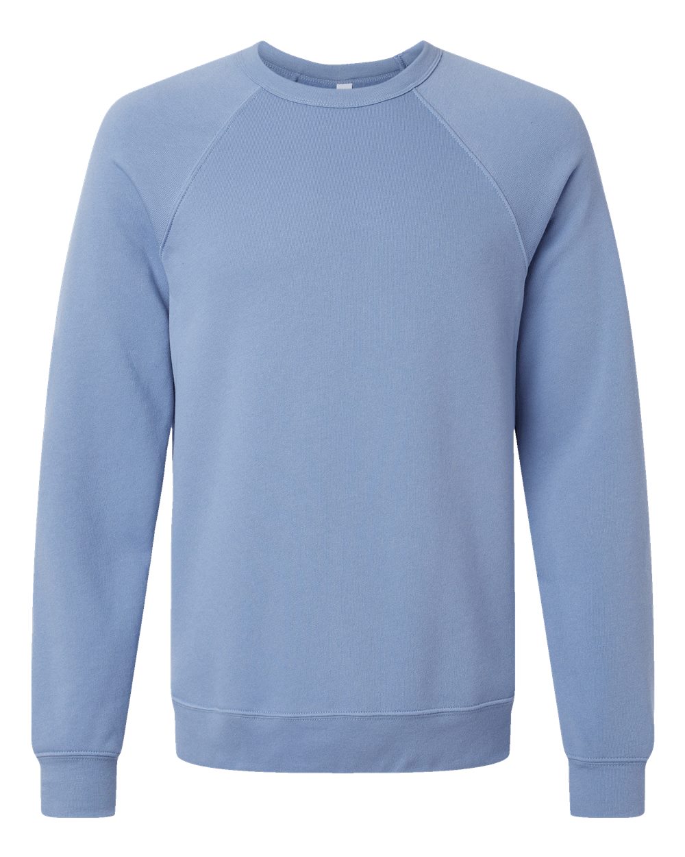 Unisex Sponge Fleece Raglan Crewneck Sweatshirt - Front - B85106192 - Lavender Blue