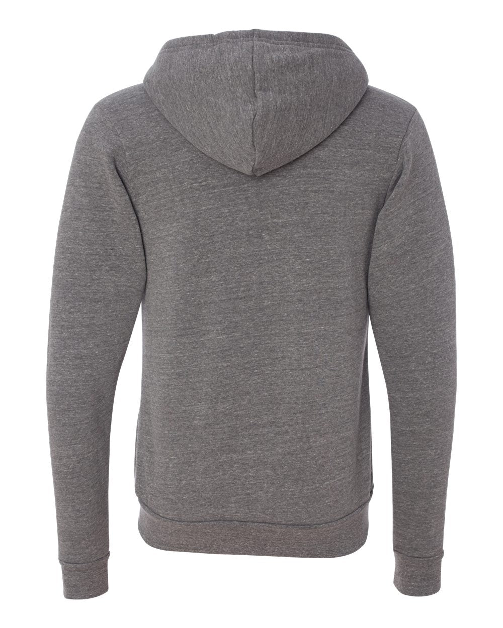 Unisex Triblend Sponge Fleece Full-Zip Hoodie - Back - B84906582 - Grey Triblend