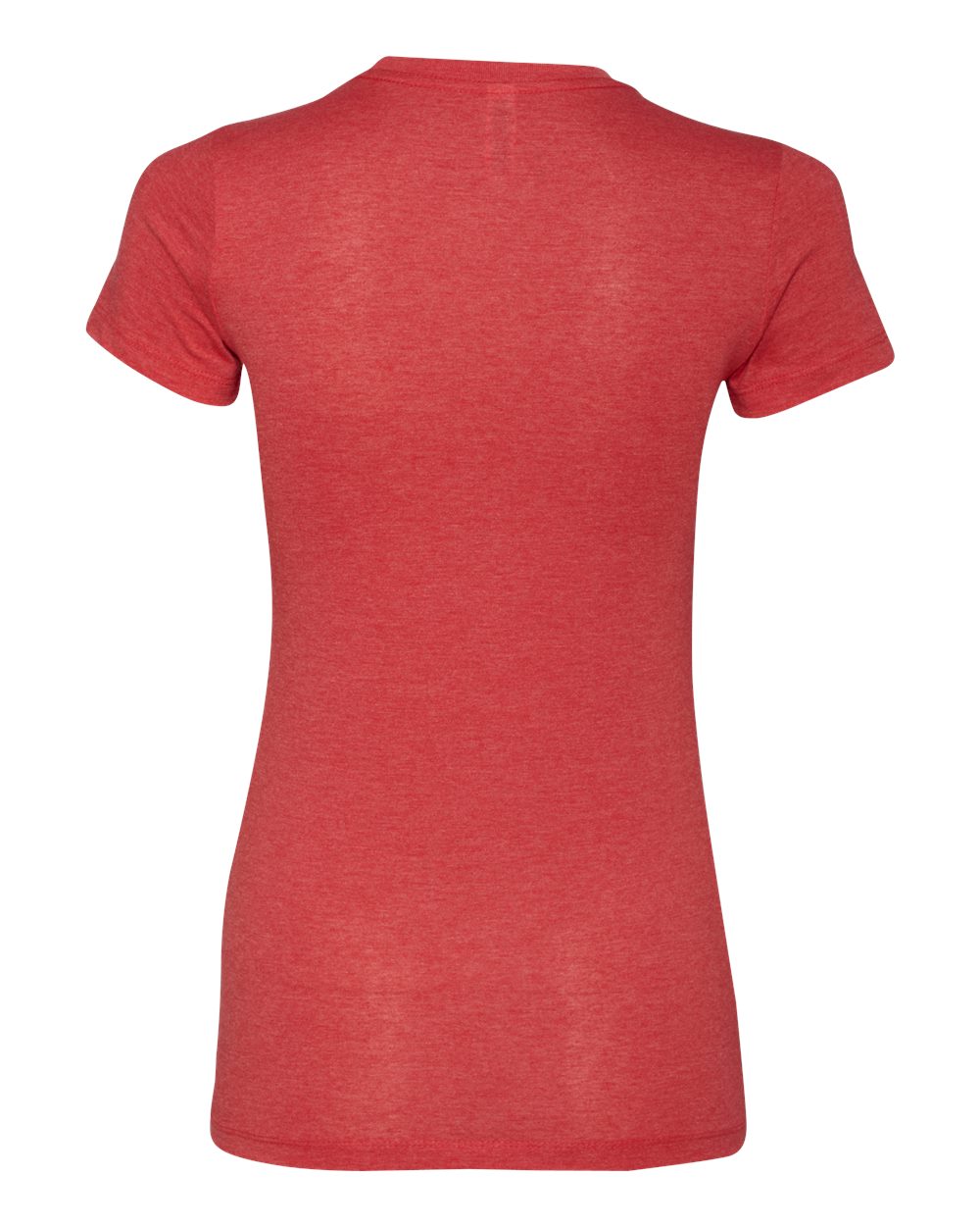 Women's Slim Fit Tee - Back - B50306713 - Heather Red