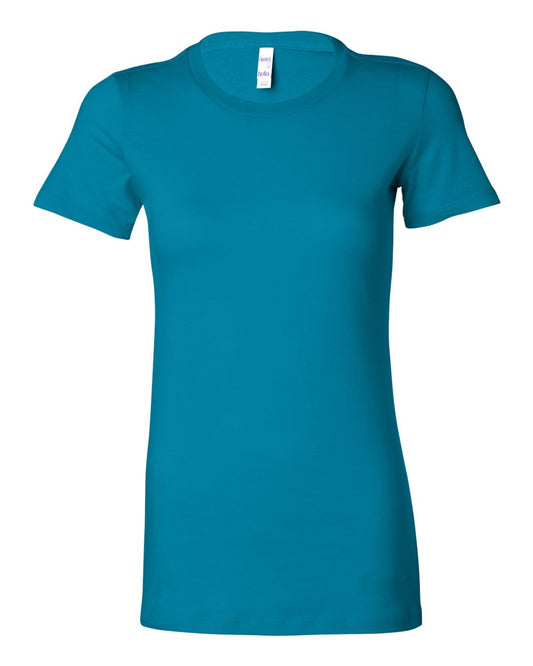 Women's Slim Fit Tee - Front - B50306057 - Aqua