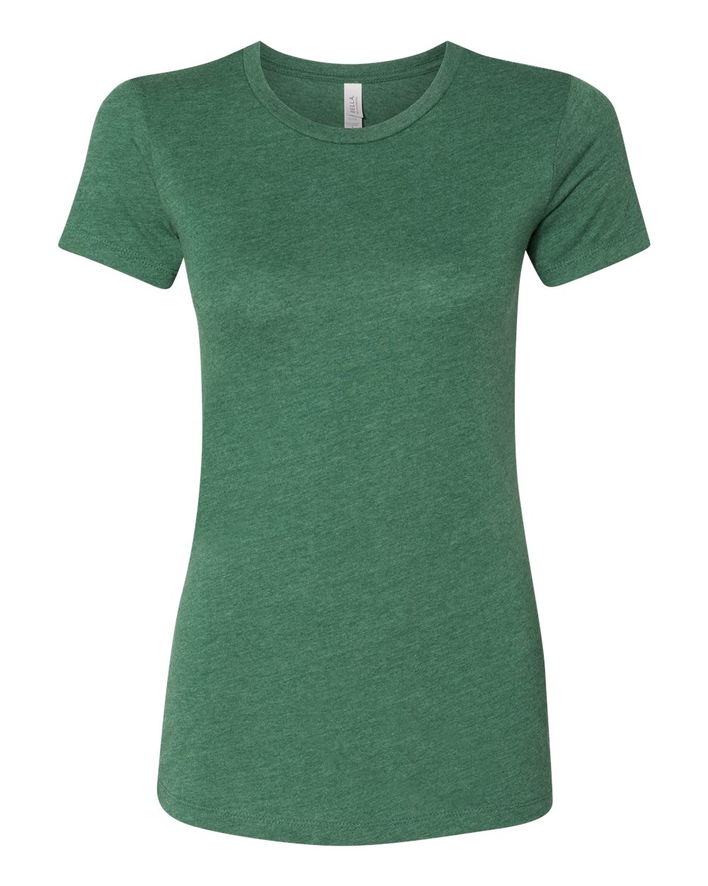 Women's Slim Fit Tee - Front - B50306113 - Heather Grass Green