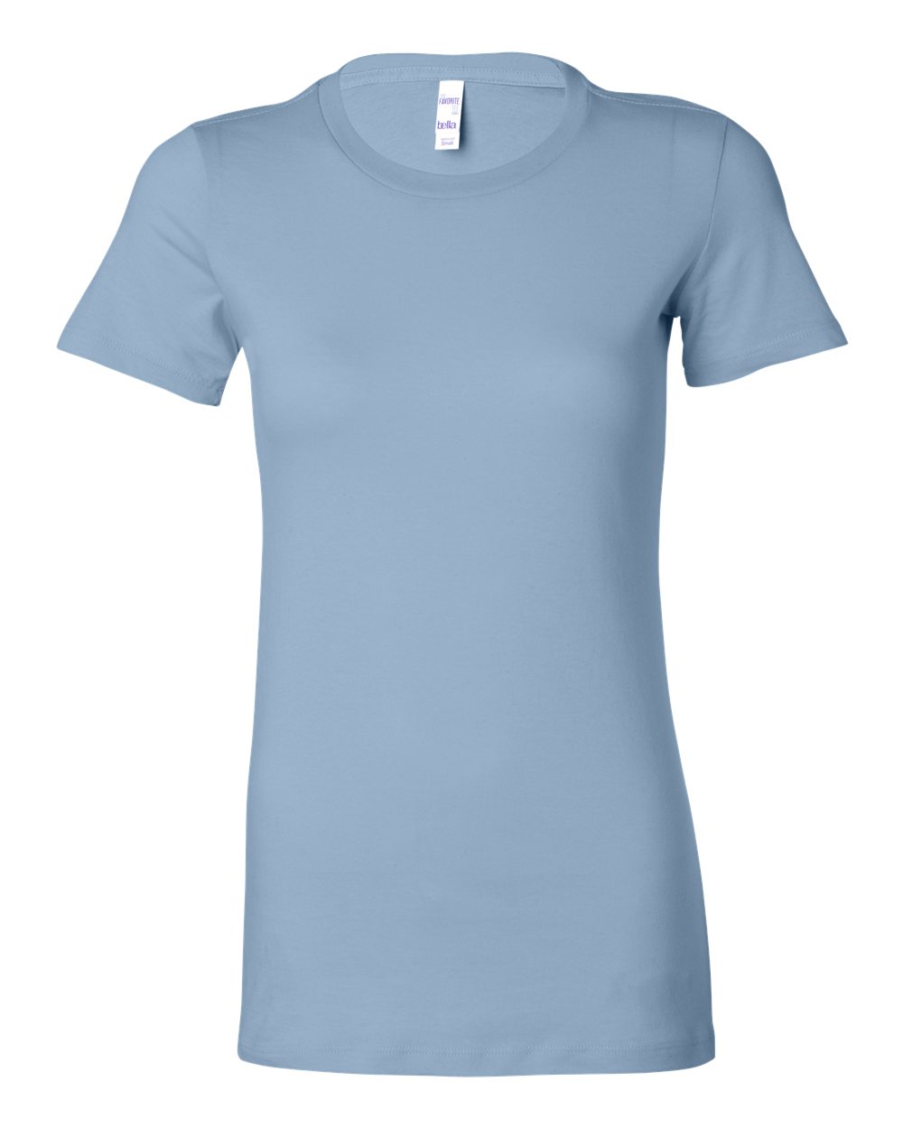 Women's Slim Fit Tee - Front - B50306253 - Baby Blue