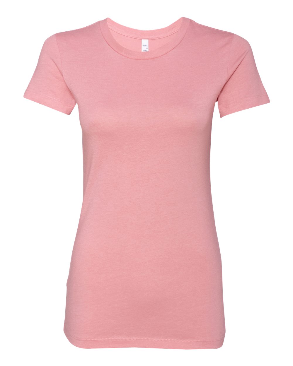 Women's Slim Fit Tee - Front - B50306314 - Heather Pink