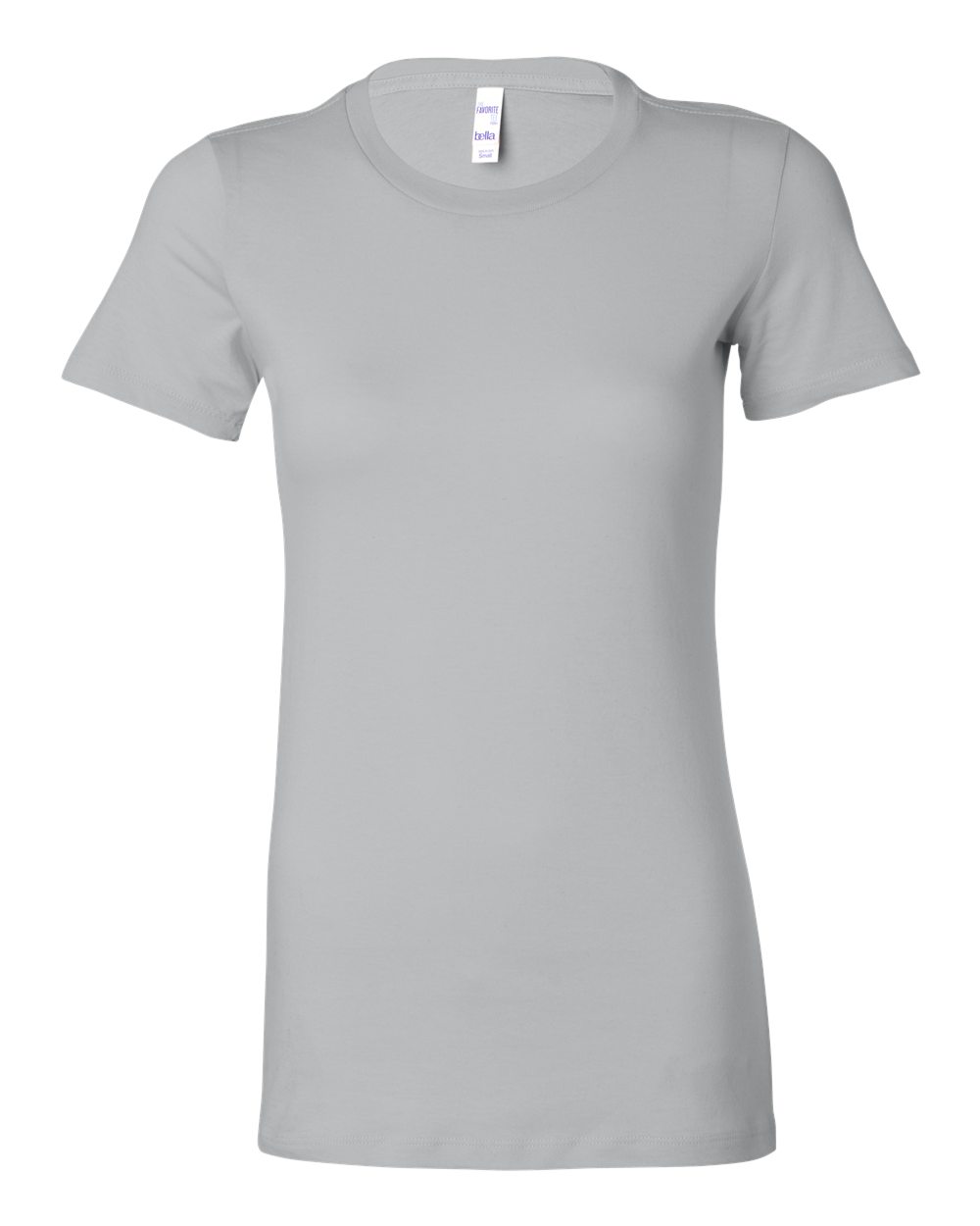 Women's Slim Fit Tee - Front - B50306353 - Silver
