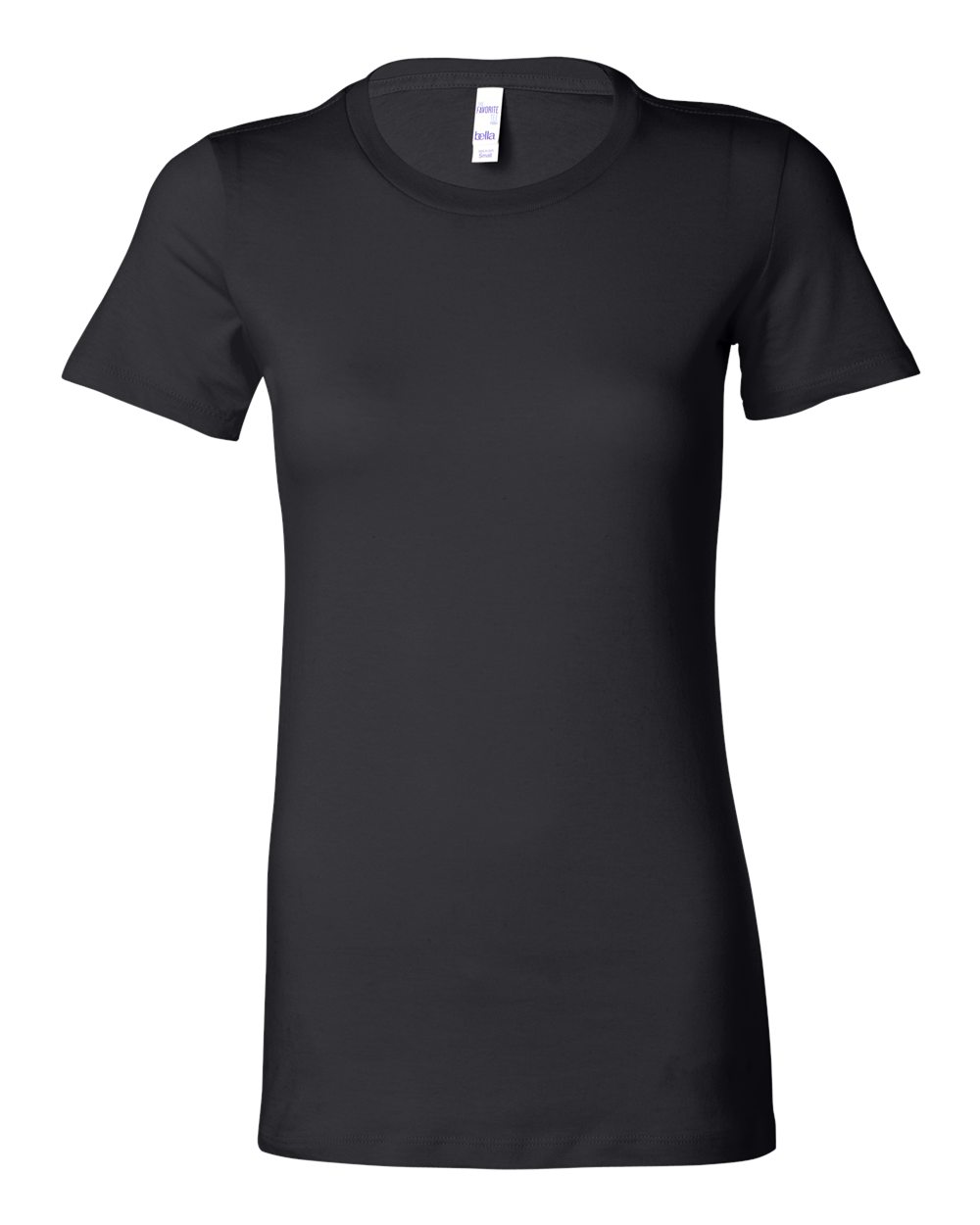 Women's Slim Fit Tee - Front - B50306503 - Black