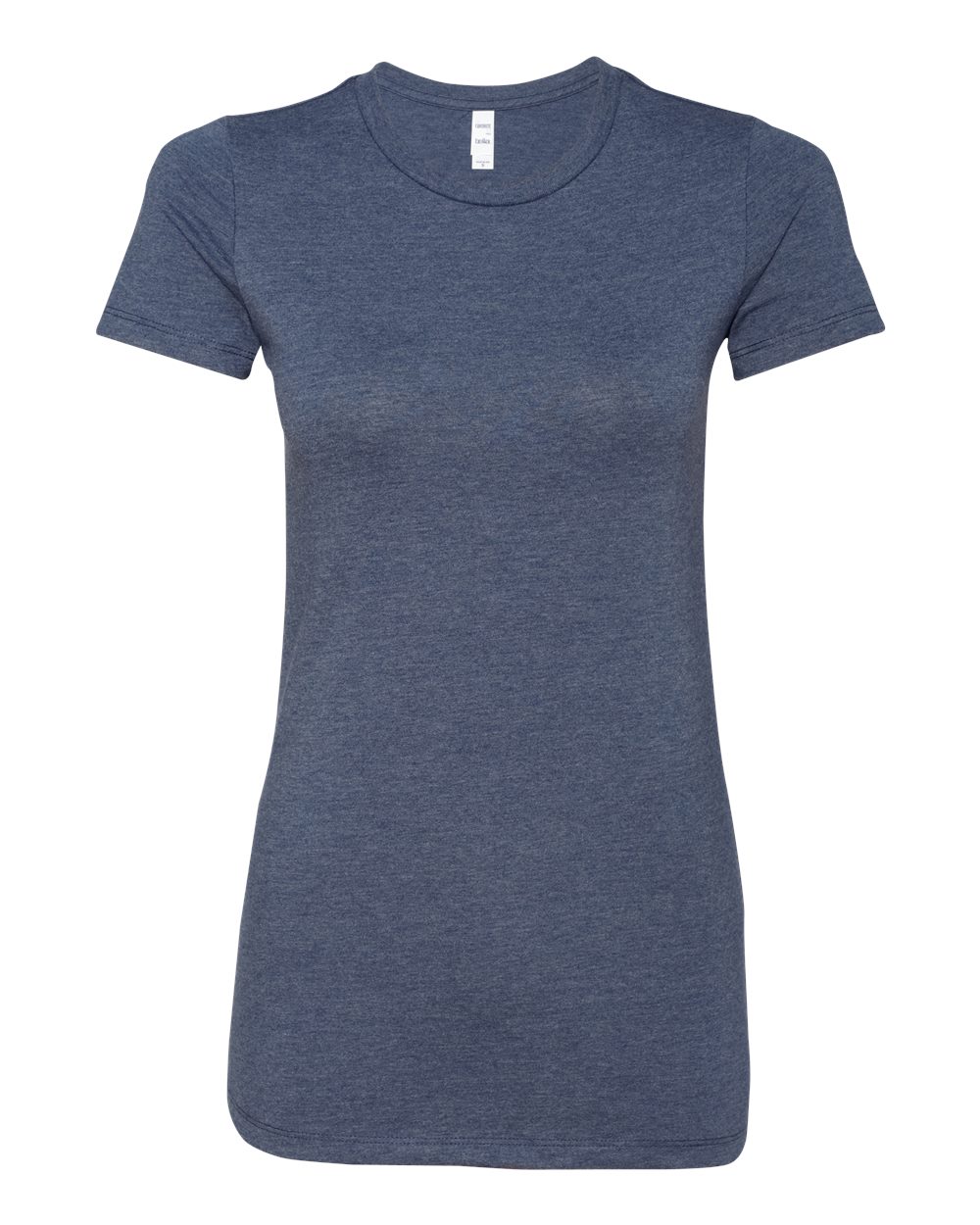 Women's Slim Fit Tee - Front - B50306633 - Heather Navy