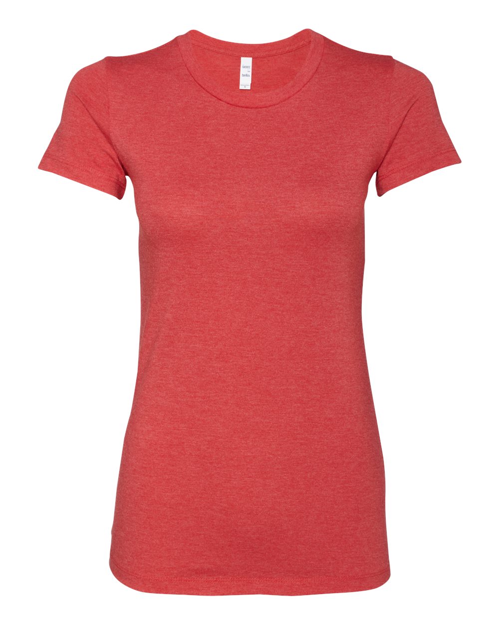 Women's Slim Fit Tee - Front - B50306713 - Heather Red