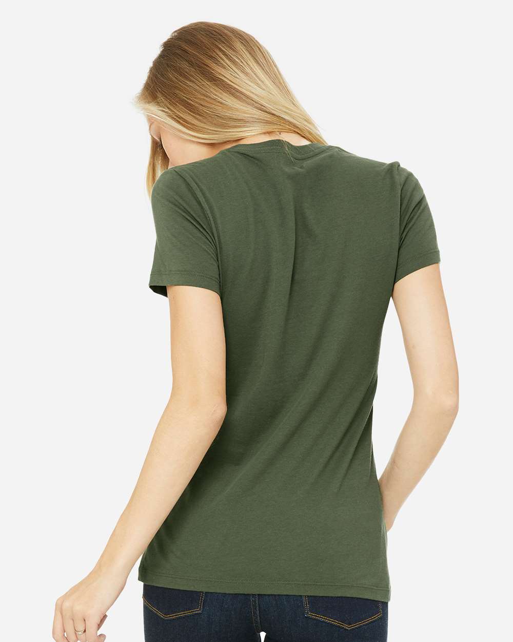 Women's Slim Fit Tee - OnModelBack - B50306963 - Military Green