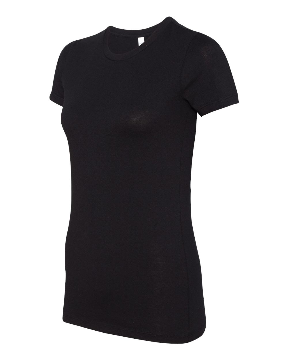 Women's Slim Fit Tee - Side - B50306513 - Solid Black Blend