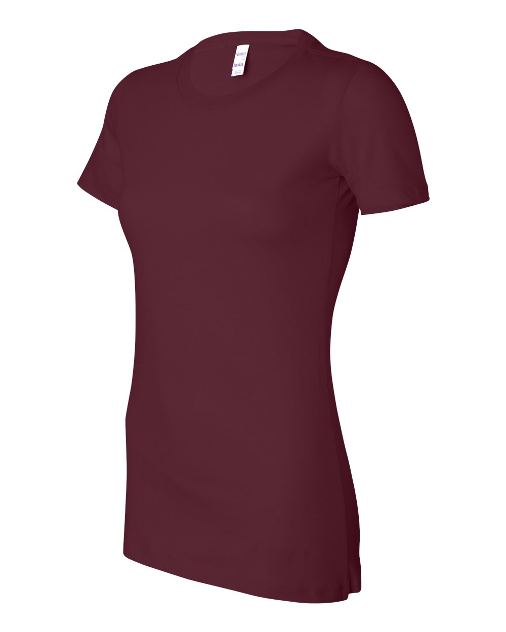 Women's Slim Fit Tee - Side - B50306533 - Maroon