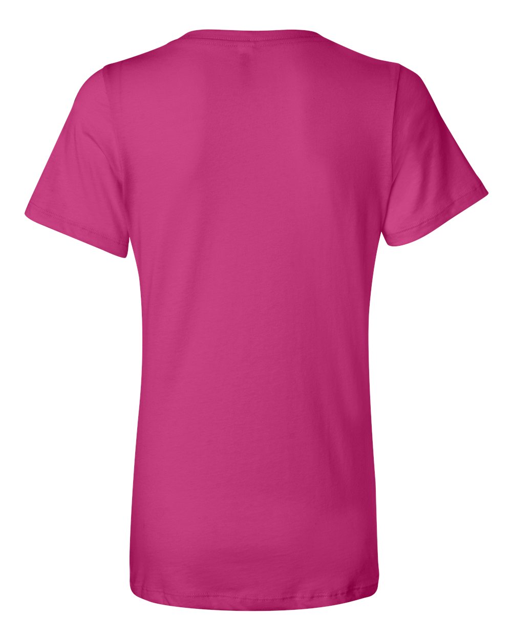 Women’s Relaxed Jersey V-Neck Tee - Back - B87006033 - Berry
