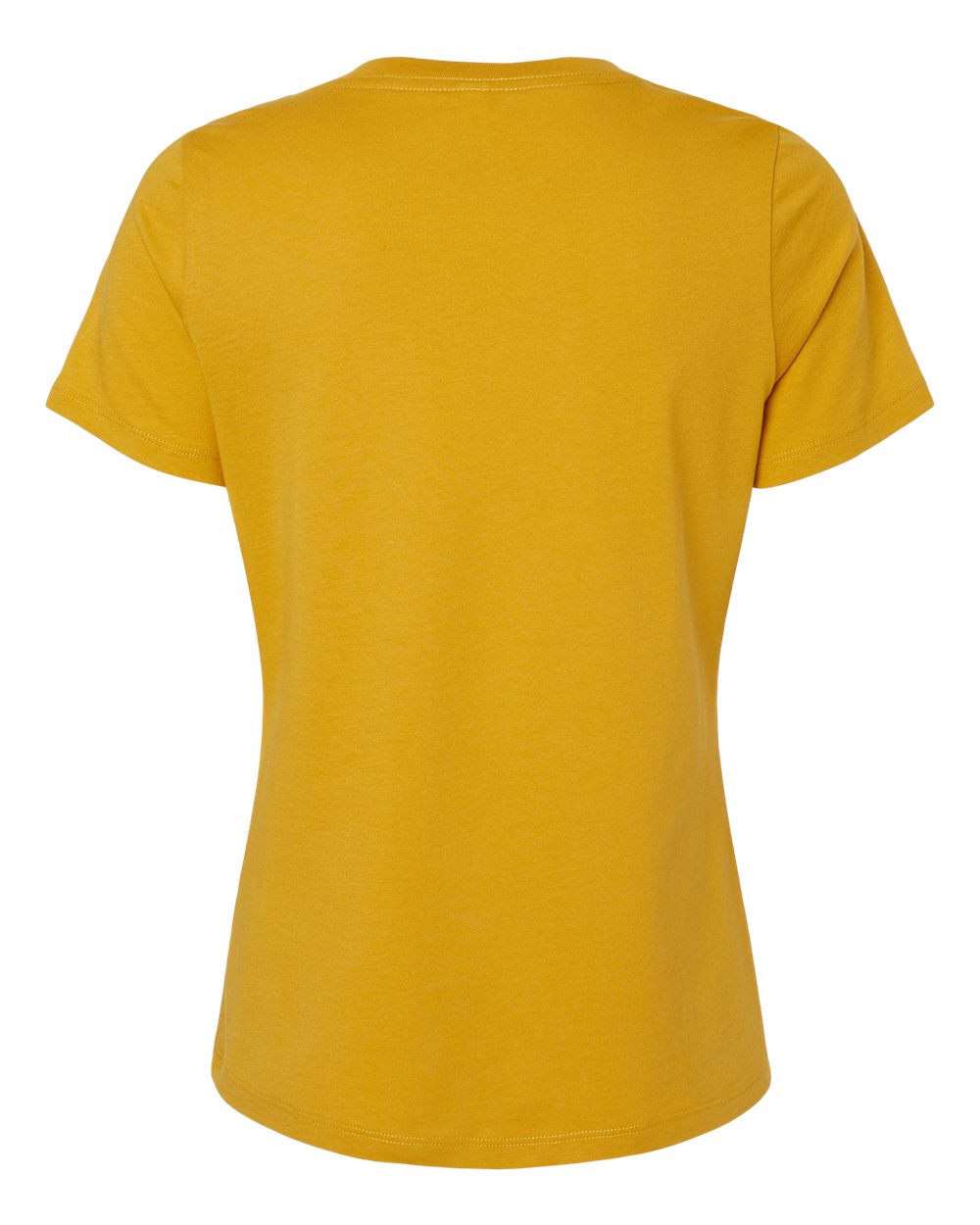 Women’s Relaxed Jersey V-Neck Tee - Back - B87006143 - Mustard