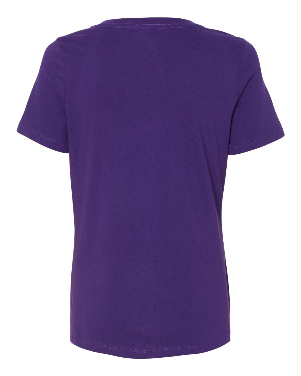 Women’s Relaxed Jersey V-Neck Tee - Back - B87006343 - Team Purple