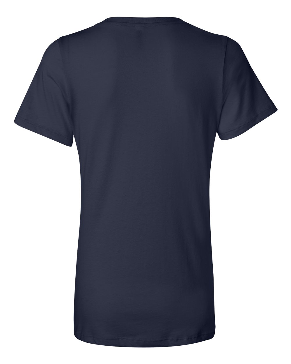 Women’s Relaxed Jersey V-Neck Tee - Back - B87006653 - Navy