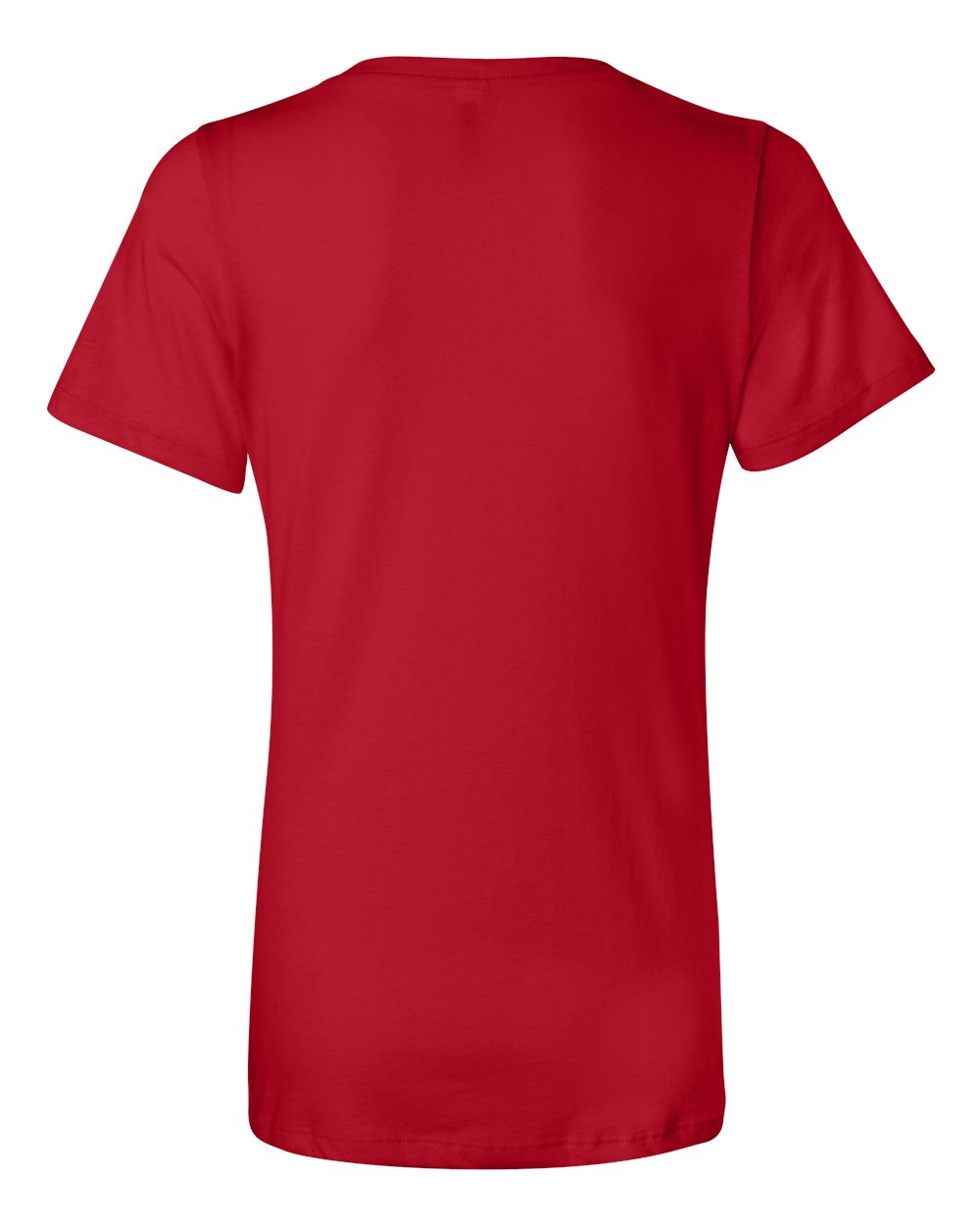 Women’s Relaxed Jersey V-Neck Tee - Back - B87006703 - Red