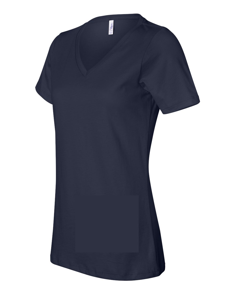 Women’s Relaxed Jersey V-Neck Tee - Side - B87006653 - Navy