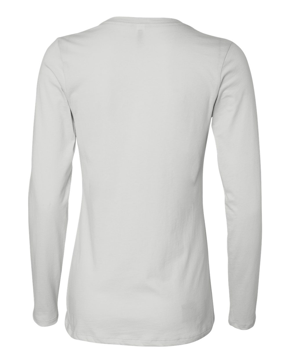 Women’s Relaxed Jersey Long Sleeve Tee - Back - B87106006 - White