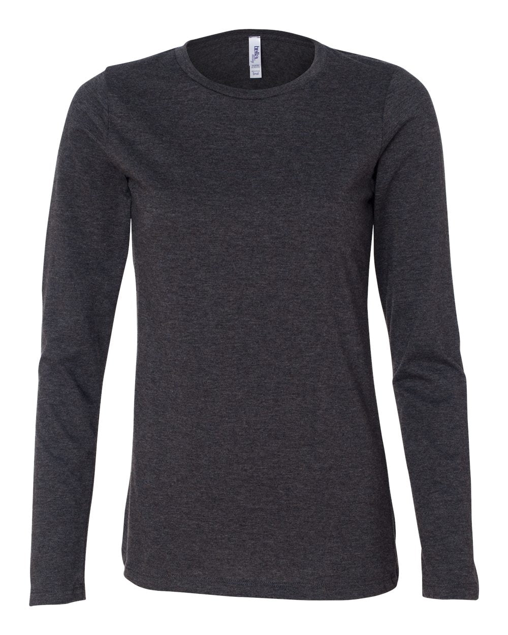 Women’s Relaxed Jersey Long Sleeve Tee - Front - B87106094 - Dark Grey Heather