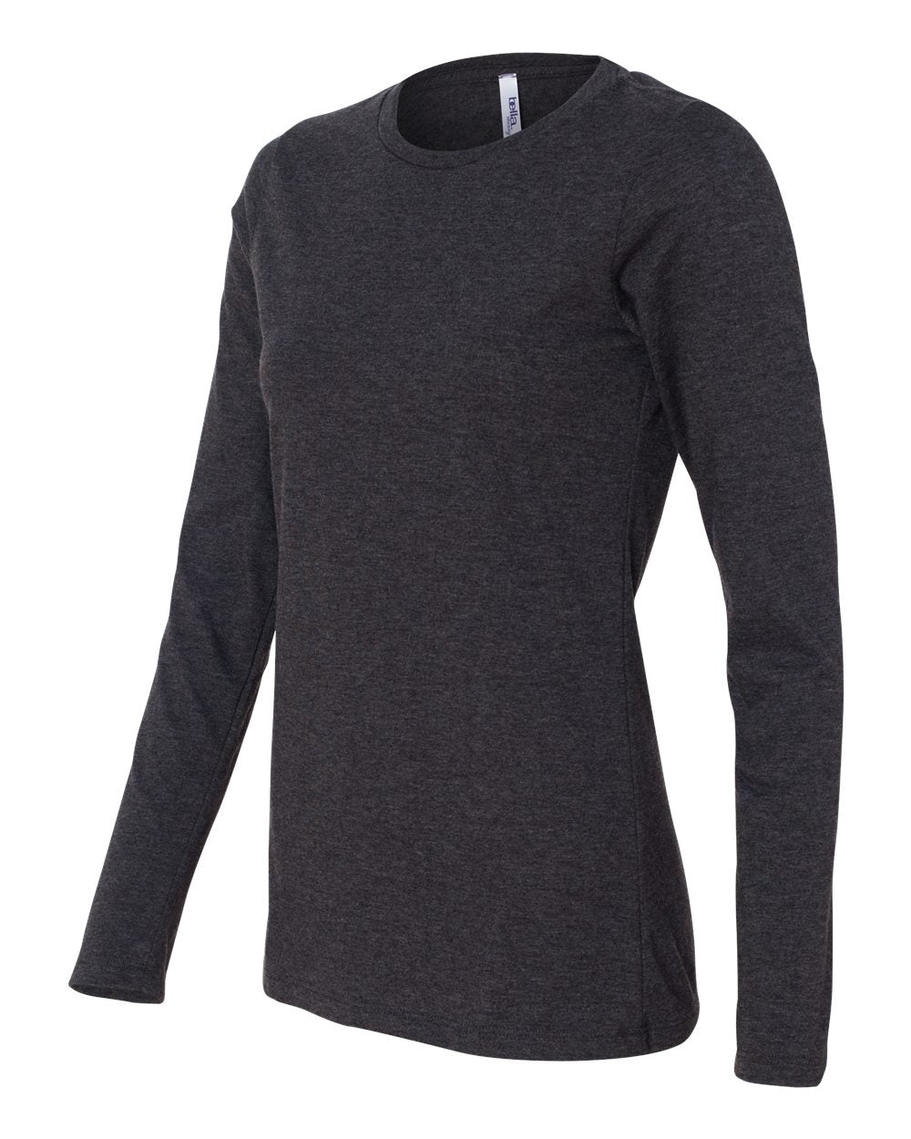 Women’s Relaxed Jersey Long Sleeve Tee - Side - B87106094 - Dark Grey Heather