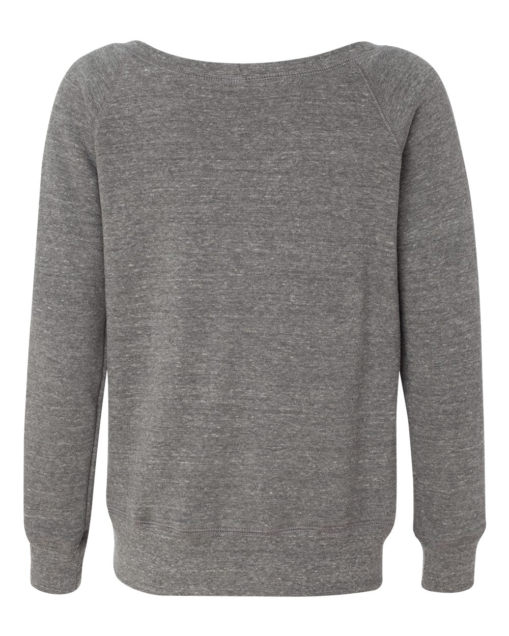 Women’s Sponge Fleece Wide Neck Sweatshirt - Back - B87306583 - Grey Triblend
