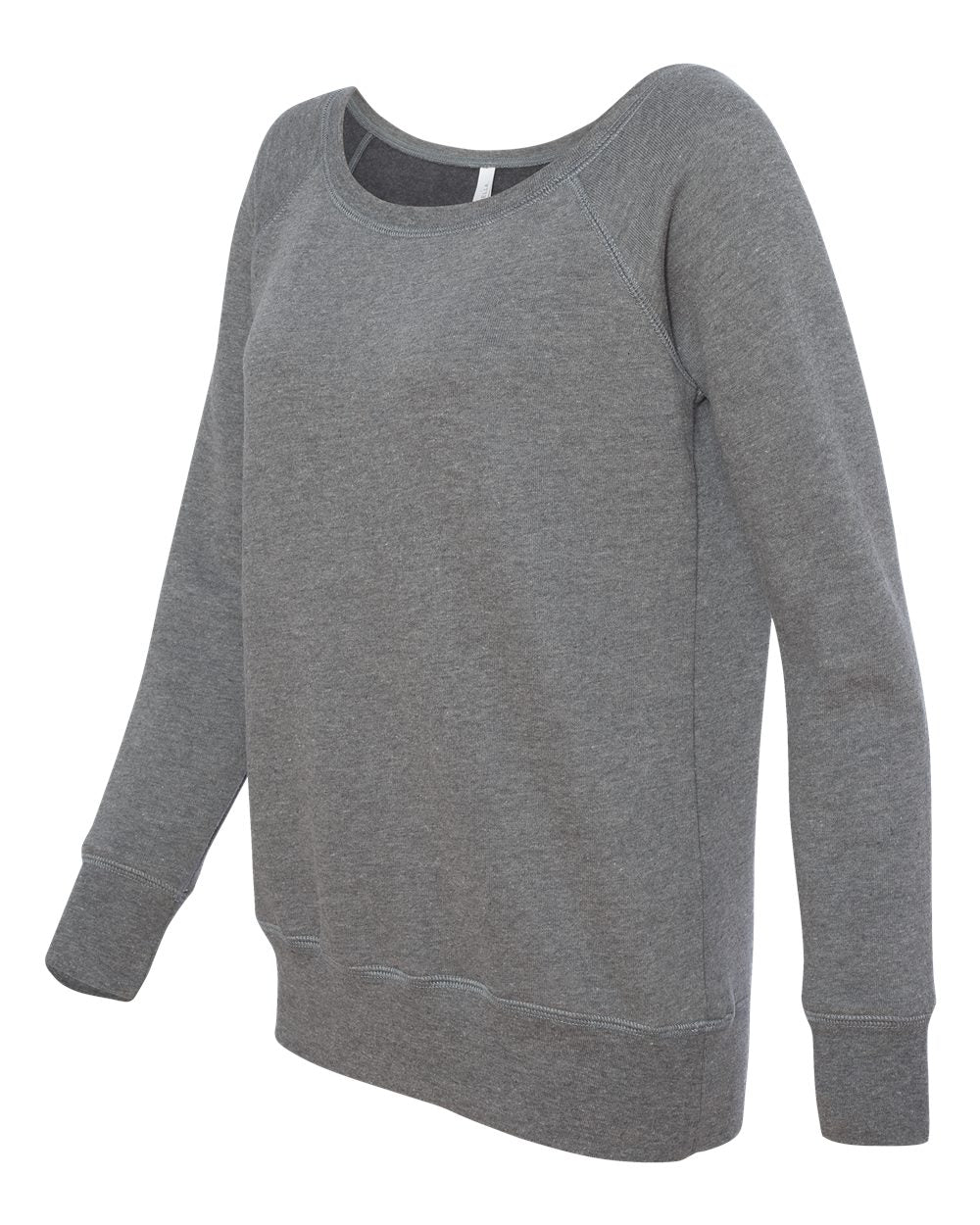 Women’s Sponge Fleece Wide Neck Sweatshirt - Side - B87306073 - Deep Heather