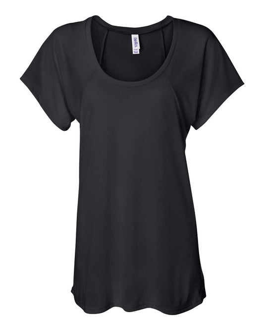 Women’s Flowy Raglan Tee - Front - B87506503 - Black