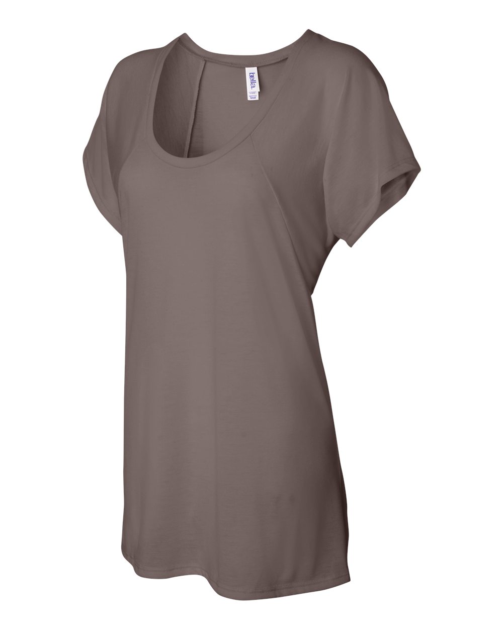 Women’s Flowy Raglan Tee - Side - B87506563 - Pebble Brown