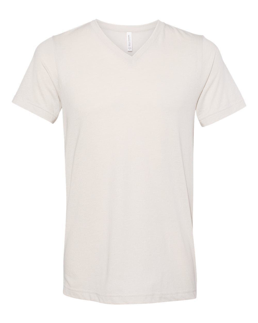 Unisex Triblend V-Neck Tee - Front - B02006082 - Cement Triblend