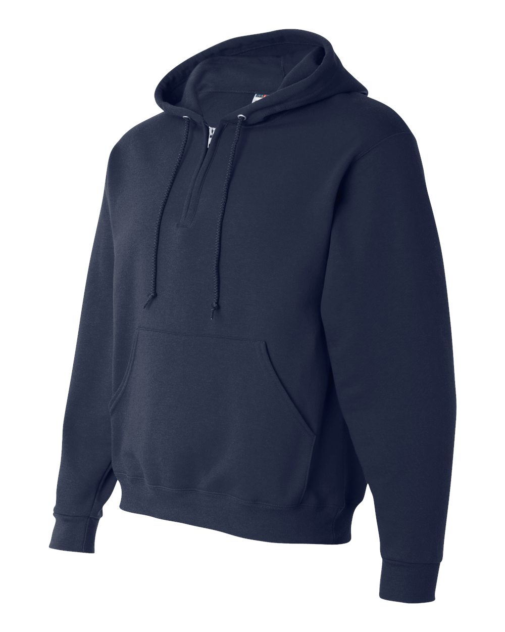Unisex NuBlend® Quarter-Zip Hooded Sweatshirt - Side - B20835653 - J. Navy