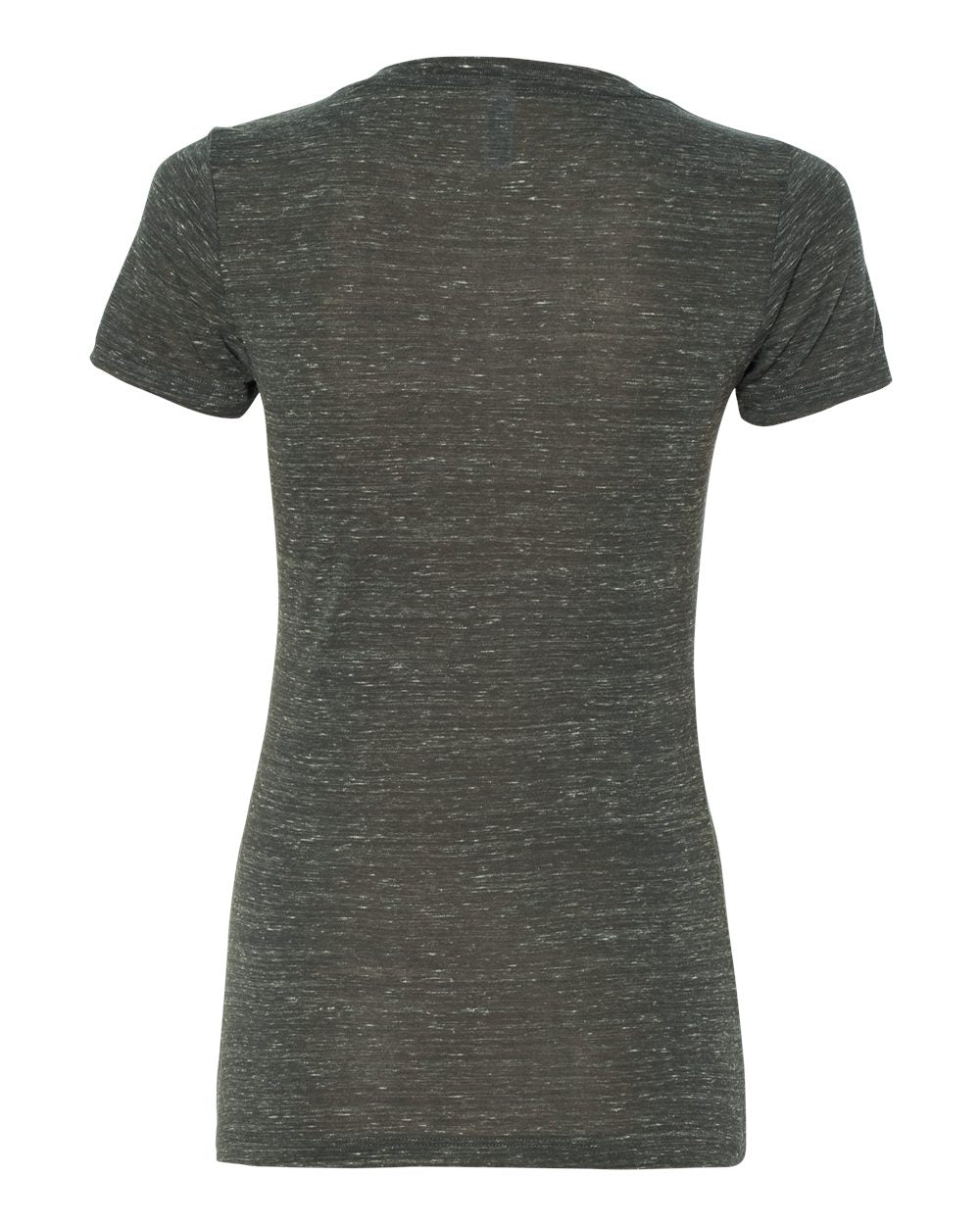 Women’s Jersey Deep V-Neck Tee - Back - B57306113 - Charcoal Marble