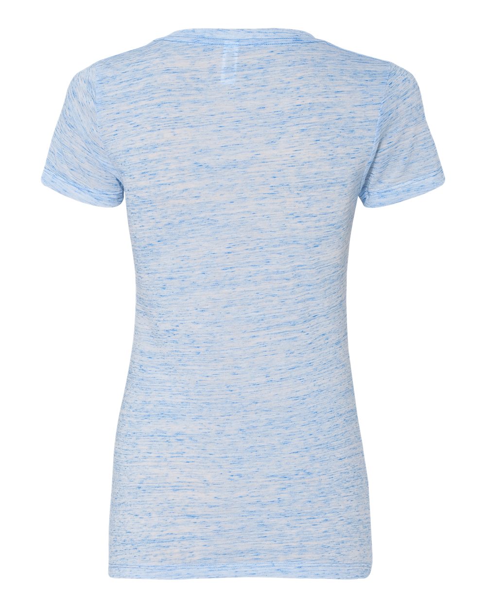 Women’s Jersey Deep V-Neck Tee - Back - B57306743 - Blue Marble