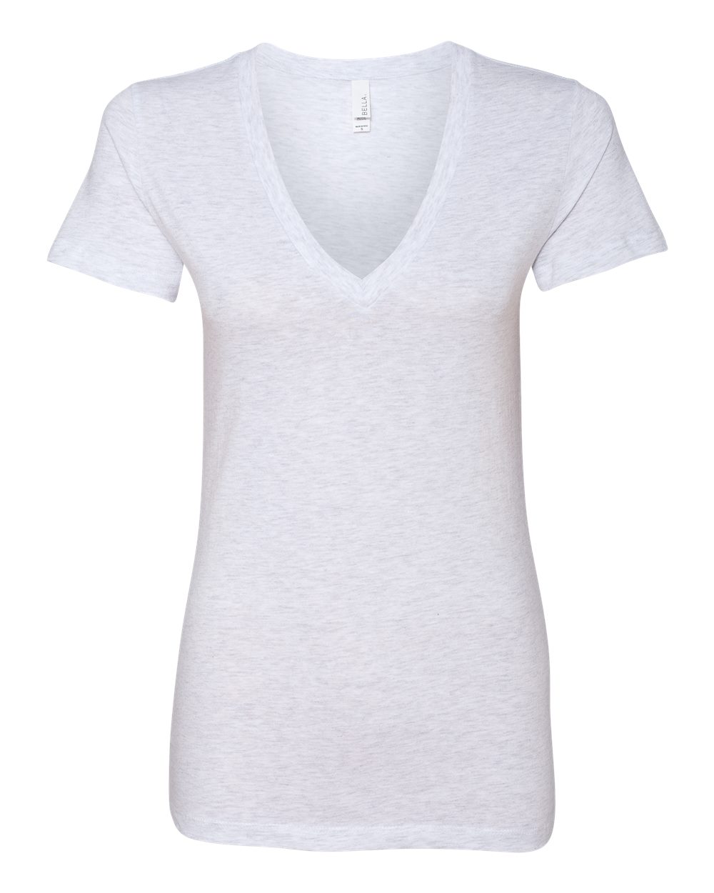 Women’s Jersey Deep V-Neck Tee - Front - B57306027 - Ash