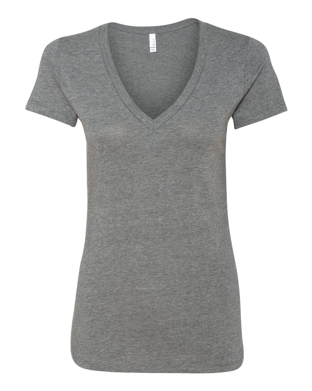 Women’s Jersey Deep V-Neck Tee - Front - B57306353 - Deep Heather